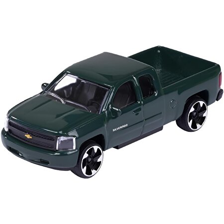 Majorette Sokak Arabaları Chevrolet Silverado Koyu Yeşil