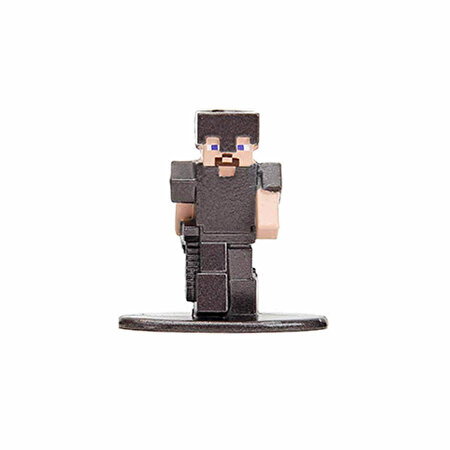 Minecraft Nano Tekli Metal Figür Steve In Netherite Armor