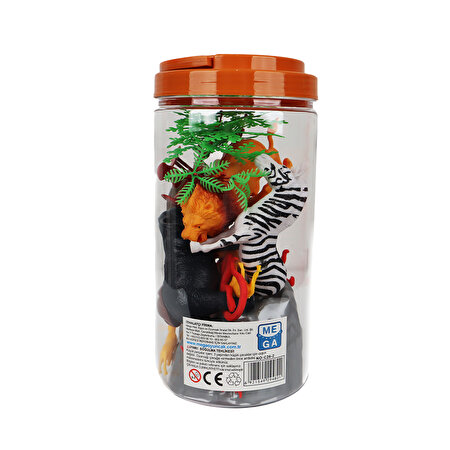 Vahşi Hayvanları Tüpte 6'lı Hayvan Oyun Seti