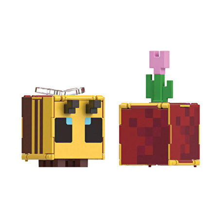 Minecraft Flipping Figs 2'si 1 Arada Figür Bee + Flowerpot HTL51