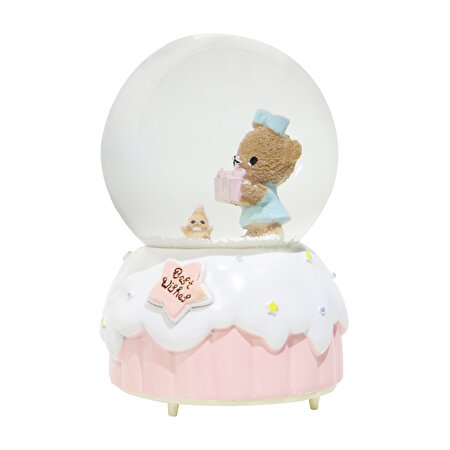 Doğum Günü Temalı Işıklı Müzikli Kar Küresi