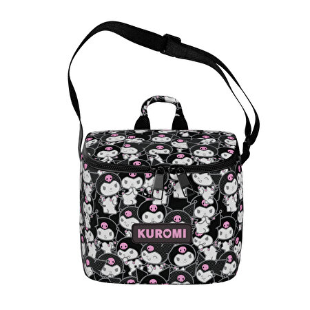 Kuromi Desenli Termal Beslenme Çantası Siyah