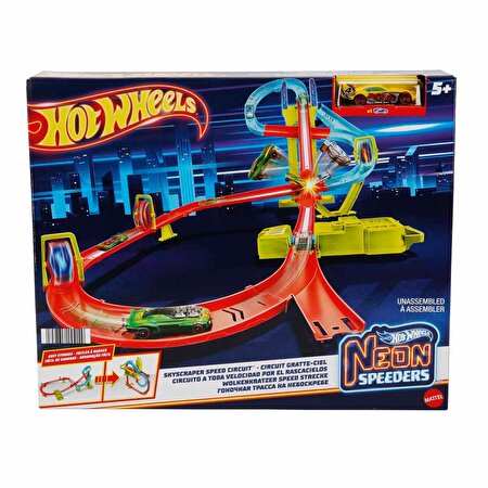 Hot Wheels Neon Yarışlar Çoklu Yarış Heyecanı Pist Seti HPC07