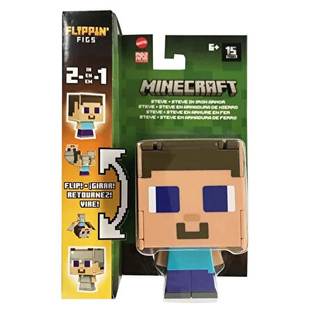 Minecraft Flipping Figs 2'si 1 Arada Figür Steve HTL44