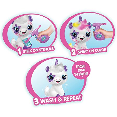 Airbrush Plush Peluş Unicorn