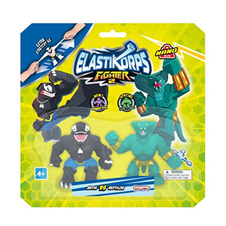 Elastikorps Fighters İkili Paket 7 Cm Artik vs Reptilor