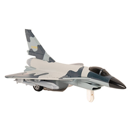 Metal Çek Bırak Savaş Uçağı J-10 Açık Gri