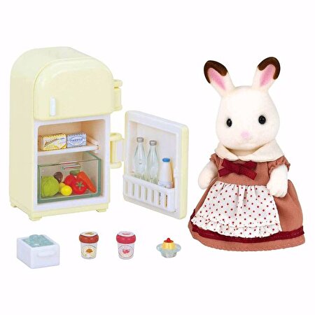 Sylvanian Families Çikolata Kulaklı Anne ve Buzdolabı 5014