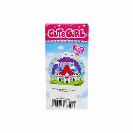 Sevimli Mini Bebek Kumral Yeşil Çiçekli Elbise