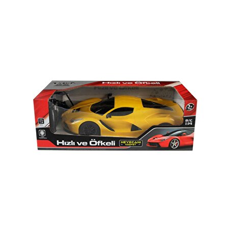 Hızlı ve Öfkeli 1:14 Uzaktan Kumandalı Şarjlı Araba Sarı 3855A