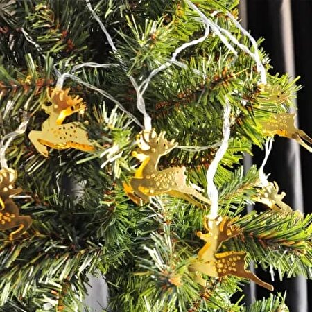 Yılbaşı Pilli Geyik Figürlü Led Işık 3 Metre