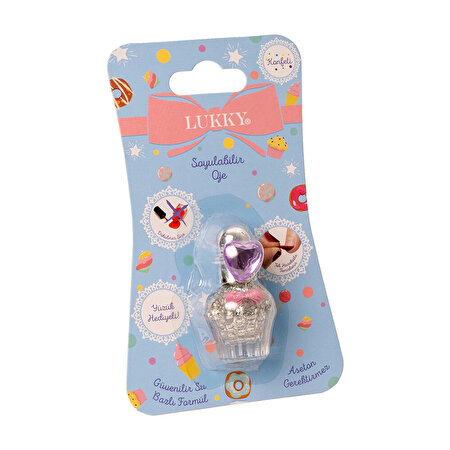 Lukky Su Bazlı Parlak Gümüş Konfeti Soyulabilir Oje