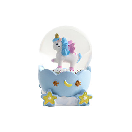 Mini Işıklı Renkli Unicorn Kar Küresi
