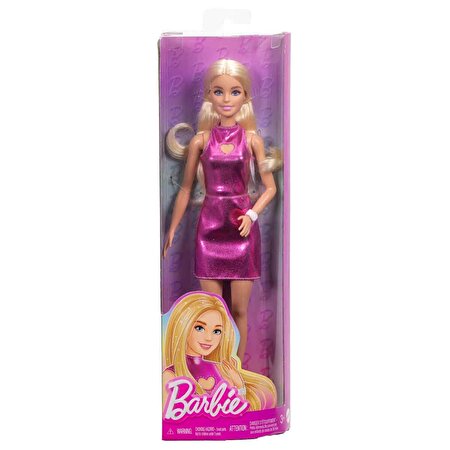 Barbie Büyüleyici Parti Bebekleri Metalik Pembe Elbiseli HYT88