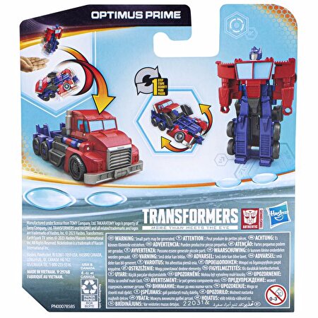 Transformers Earthspark Tek Adımda Dönüşen Figür Optimus Prime F6716