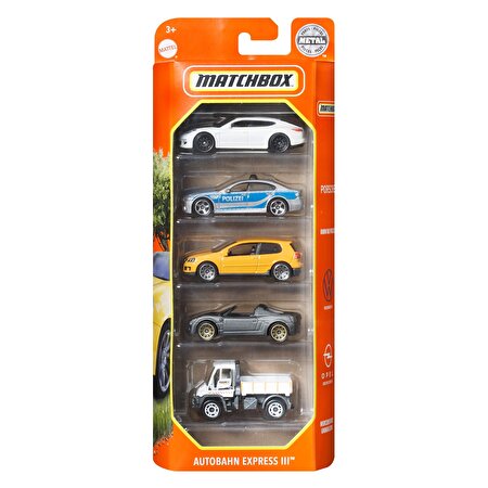 Matchbox Beşli Araba Seti Autobahn Express III HFH13