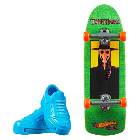 Hot Wheels Skate Neon Temalı Parmak Kaykay ve Ayakkabı Paketi Beak Breaker HVK45