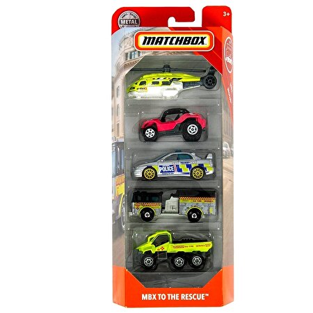 Matchbox Beşli Araba Seti MBX to the Rescue GBJ76