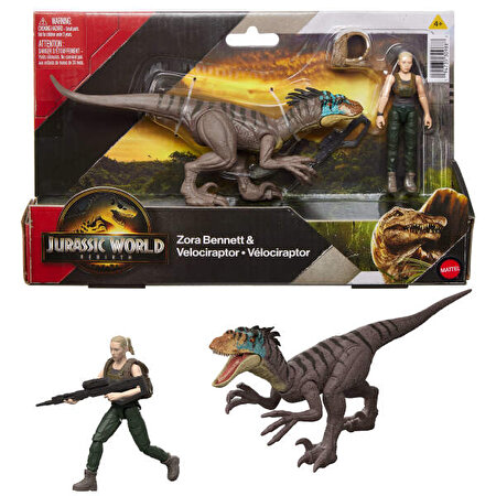 Jurassic World Zora Bennett ve Velociraptor Figür Paketi JGB84
