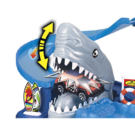 Express Wheels Renk Değiştiren Arabalı Köpekbalığı Saldırısı Oyun Seti