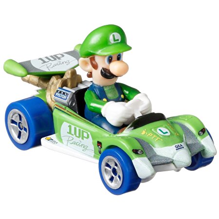 Hot Wheels Mario Kart Karakter Araçlar Luigi GRN18