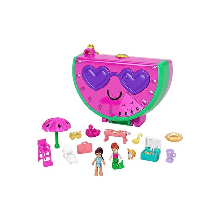 Polly Pocket ve Maceraları Oyun Setleri Watermelon Pool Party HCG19