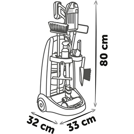 Smoby Rowenta Araba & Elektrikli Süpürge
