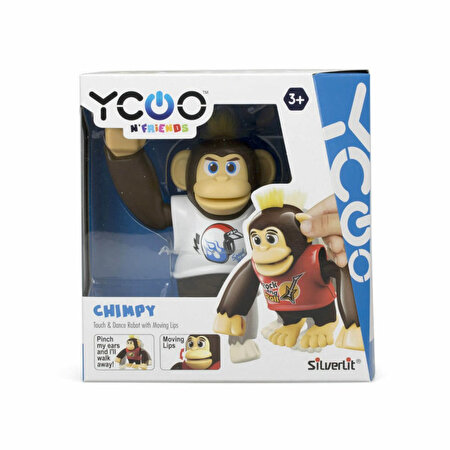 Chimpy Robot Beyaz T-Shirtlü