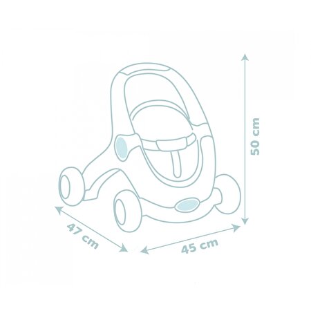 Little Smoby Baby Walker 3'ü 1 Arada Yürüteç ve Bebeği