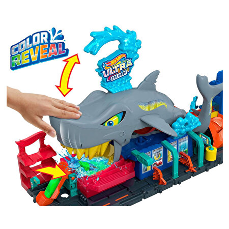Hot Wheels Şehri Muhteşem Köpek Balığı Araba Yıkama Oyun Seti HTN82