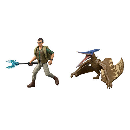 Jurassic World Rebirth Dr. Henry Loomis ve Pteranodon Figür Paketi JGB83