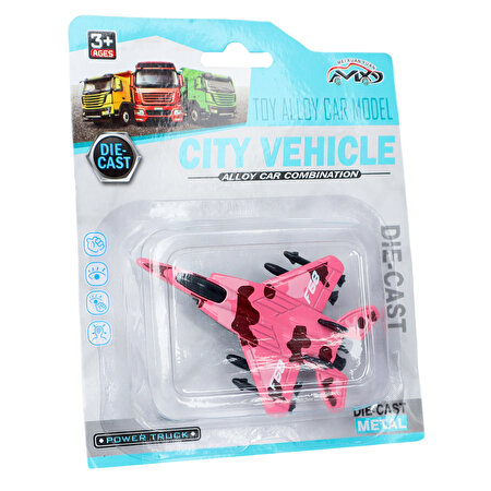 Neon Renkli Savaşçı Uçak Pembe