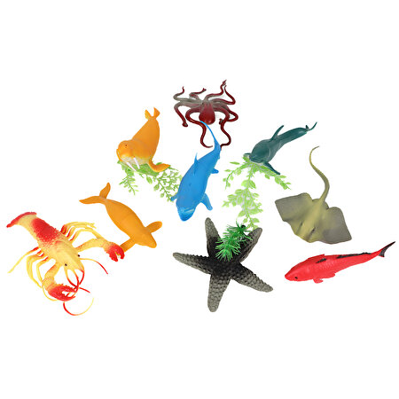 Deniz Hayvanları Tüpte 6'lı Hayvan Oyun Seti