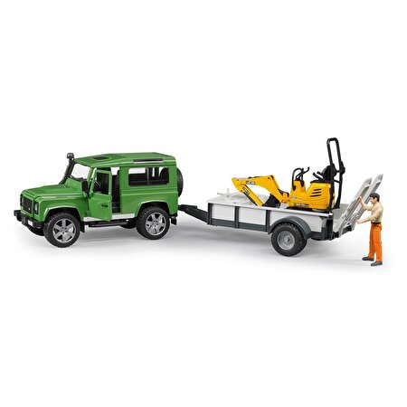 Bruder Land Rover Arazi Aracı ve Jcb Mini Kazıcı