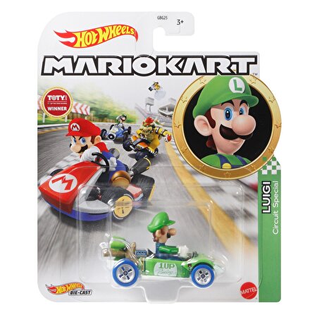 Hot Wheels Mario Kart Karakter Araçlar Luigi GRN18