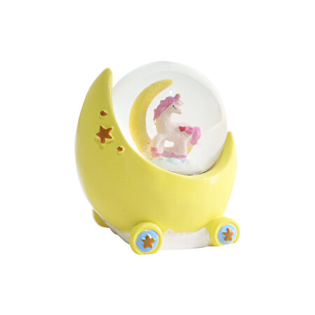 Mini Işıklı Renkli Unicorn Kar Küresi