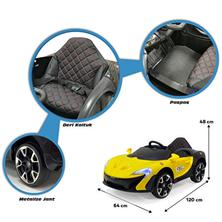 Quantum Gt 12 Volt Akülü Araba Sarı