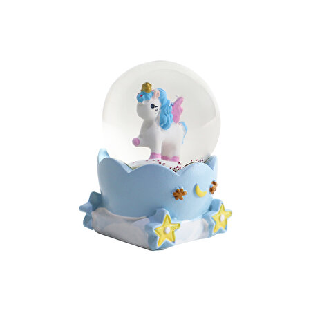 Mini Işıklı Renkli Unicorn Kar Küresi