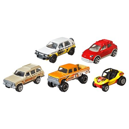 Matchbox Beşli Araba Seti Offroad Rally GVY41