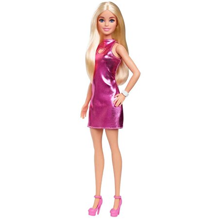Barbie Büyüleyici Parti Bebekleri Metalik Pembe Elbiseli HYT88