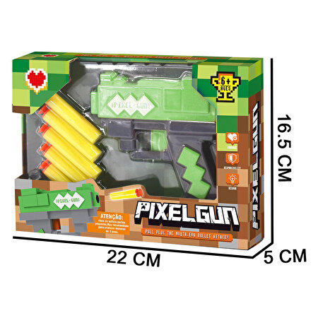 Pixel Gun Dart Atan Tabanca Yeşil 20 Cm