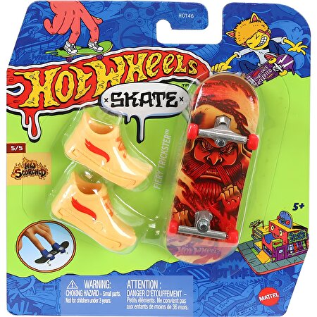 Hot Wheels Skate Parmak Kaykay ve Ayakkabı Fiery Trickster HVJ89