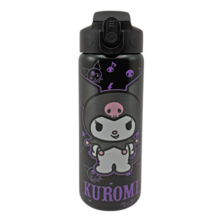 Kuromi Çelik Siyah Matara 600 Ml