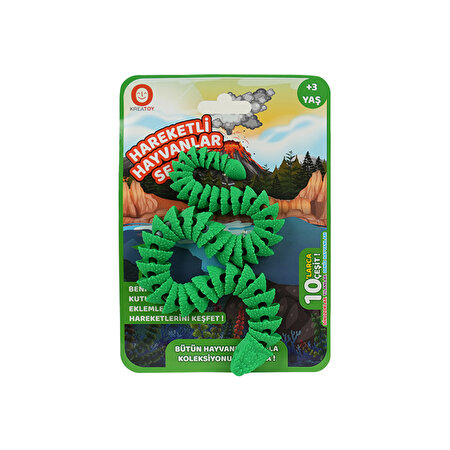 Hareketli Hayvanlar Serisi Yeşil Viper Yılan
