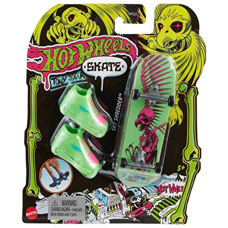 Hot Wheels Skate Neon Temalı Parmak Kaykay ve Ayakkabı Paketi Sky Shredder HPG28