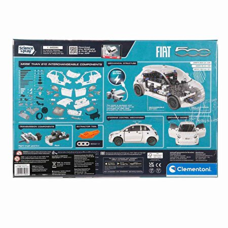 Clementoni Bilim ve Oyun: Mechanics FIAT 500 Elektrikli Araba