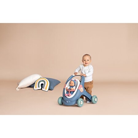 Little Smoby Baby Walker 3'ü 1 Arada Yürüteç ve Bebeği