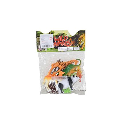 Poşetli 4 Parça Oyuncak Hayvan Seti