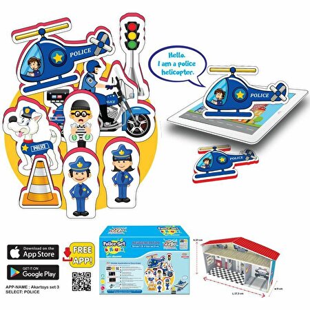 Akar Oyuncak Meslek Seti Polis Karakol Ev