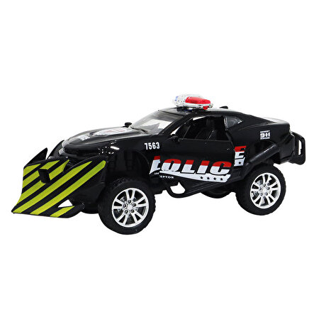 Çek Bırak Kar Küreme Polis Aracı Siyah